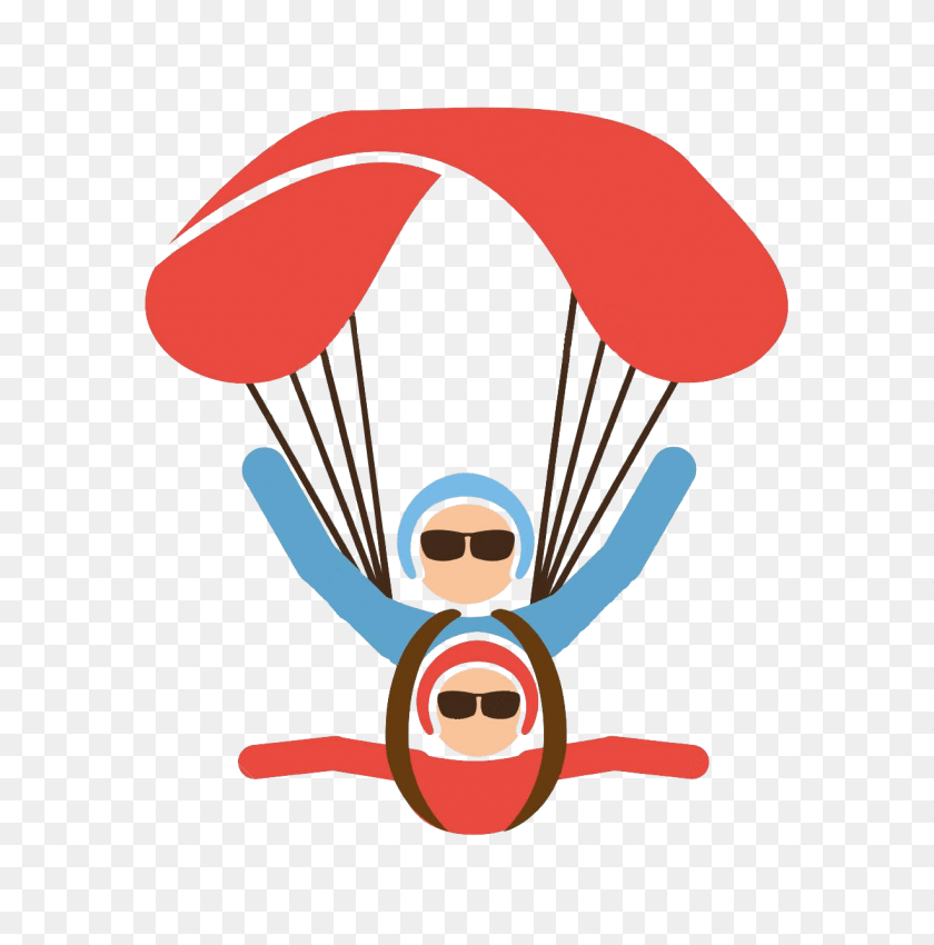 1225x1242 Know More Paracaidismo Flat, Parachute, Adventure, Leisure Activities HD PNG Download