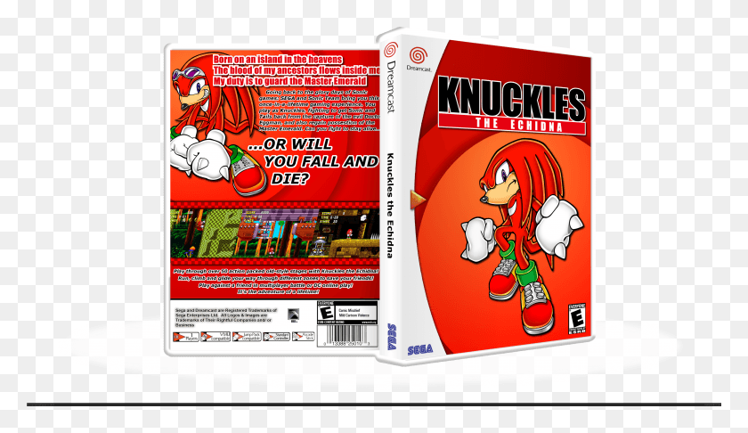 4595x2515 Descargar Knuckles The Echidna Box Cover Flyer Hd Png