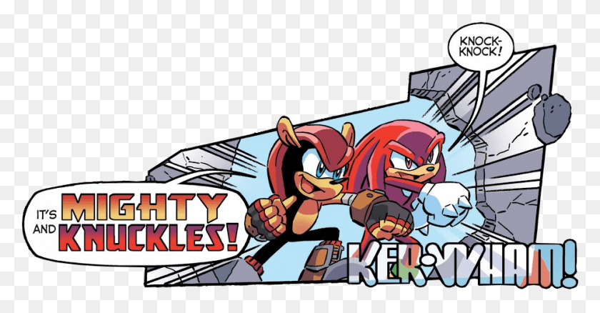 940x456 Knuckles The Echidna Mighty The Armadillo Relatable Mighty And Knuckles Archie, Comics, Book, Hand HD PNG Download