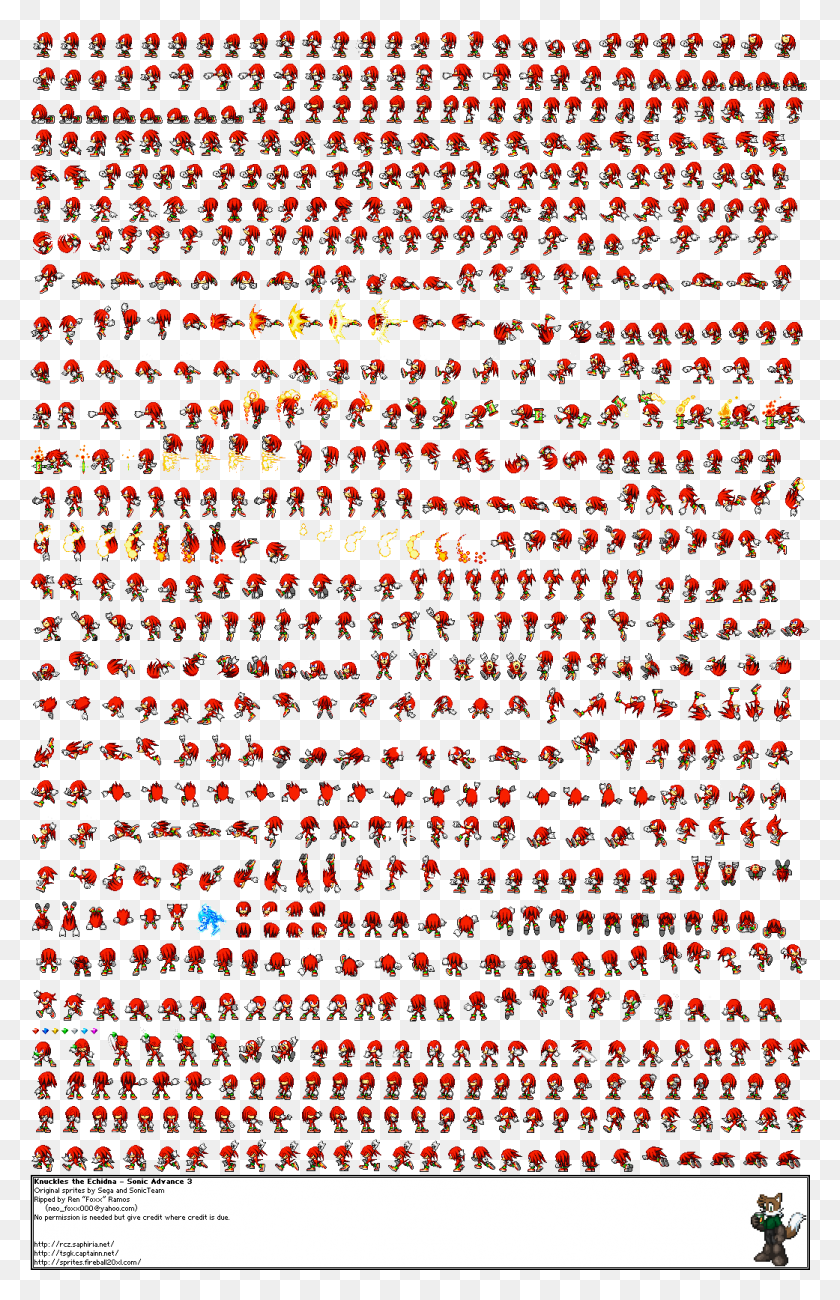 1041x1656 Knuckles Ugandan Knuckles Sprite Sheet, Узор, Текстура, Коврик Png Скачать