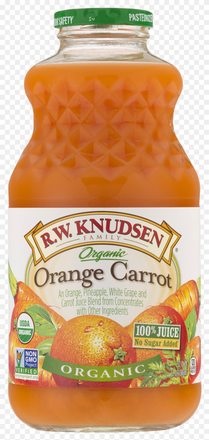 824x1801 Knudsen Family Organic Orange Carrot Juice 32 Fl Rw Knudsen Pear Nectar, Beverage, Drink, Plant HD PNG Download