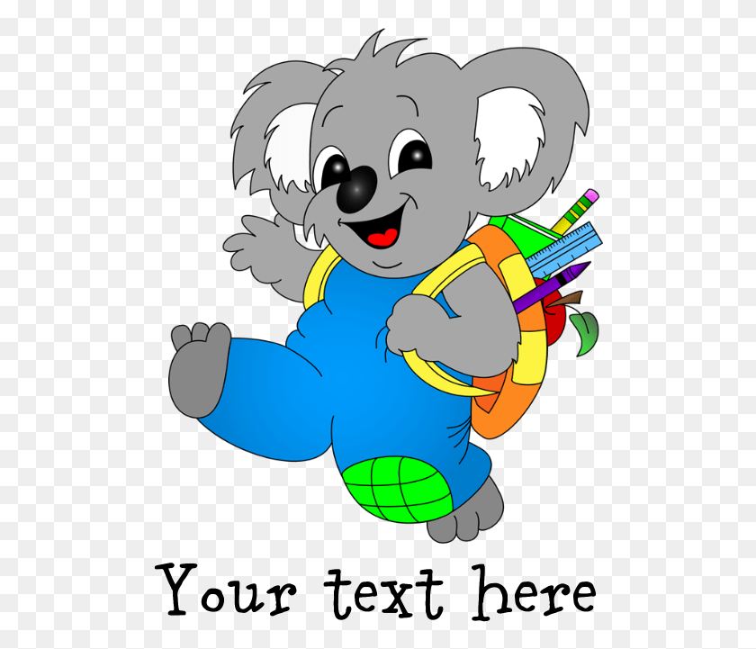 500x661 Koala Bear With Backpack Ornament 700x700 Cartoon, Graphics, Face HD PNG Download