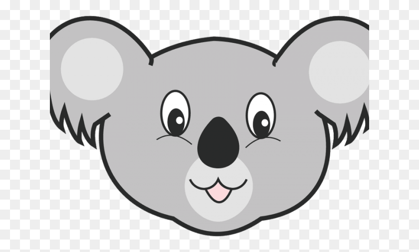 641x445 Koala Clipart Gambar Koala Cartoon Head, Mammal, Animal, Stencil HD PNG Download
