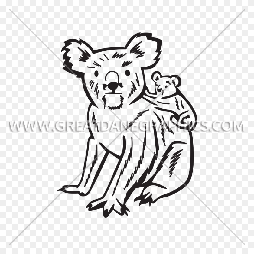 825x825 Koala Drawing Family Cartoon, Mammal, Animal, Bow HD PNG Download