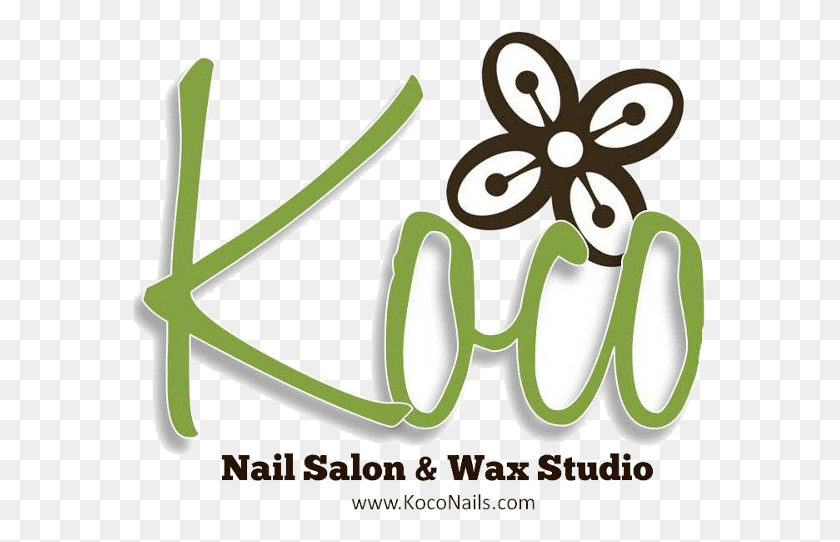 575x482 Descargar Png Koco Nail Salon And Wax Studio Koco Nails, Texto, Planta, Alfabeto Hd Png
