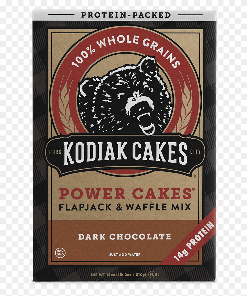 651x945 Торты Кадьяк Power Cakes Темный Шоколадный Блин И Kodiak Cakes Миндальный Мак, Плакат, Реклама, Пиво Hd Png Скачать