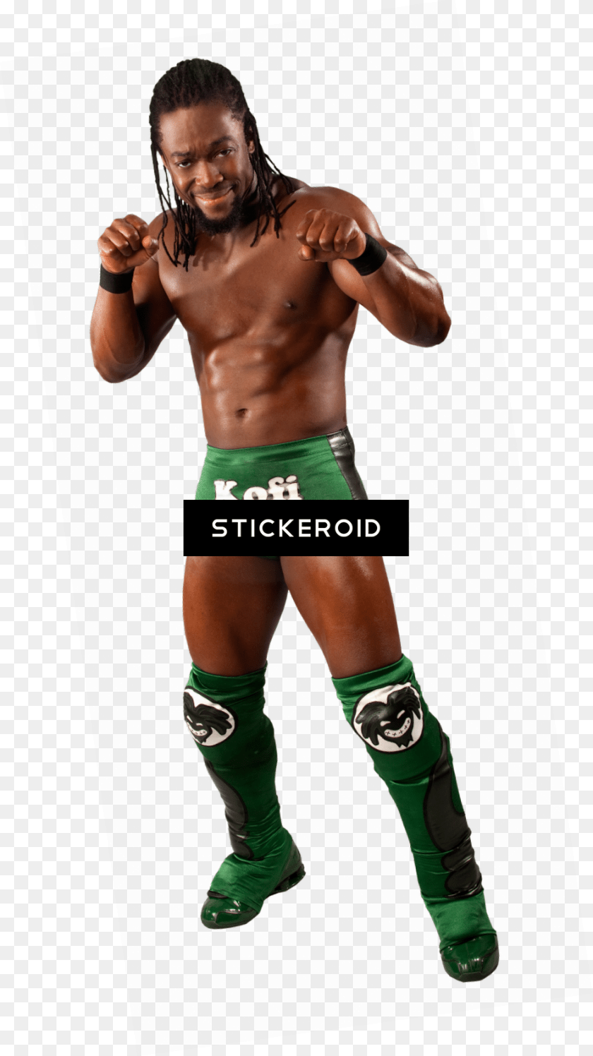 947x1686 Kofi Kingston Wrestler Wwe Kofi Kingston Old, Person, Body Part, Finger, Hand Sticker PNG
