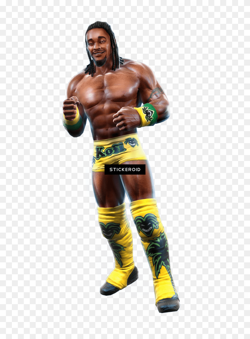 2200x2978 Kofi Kingston Wrestler Wwe Wwe Pc Game Kofi Kingston, Adult, Person, Man, Male Clipart PNG