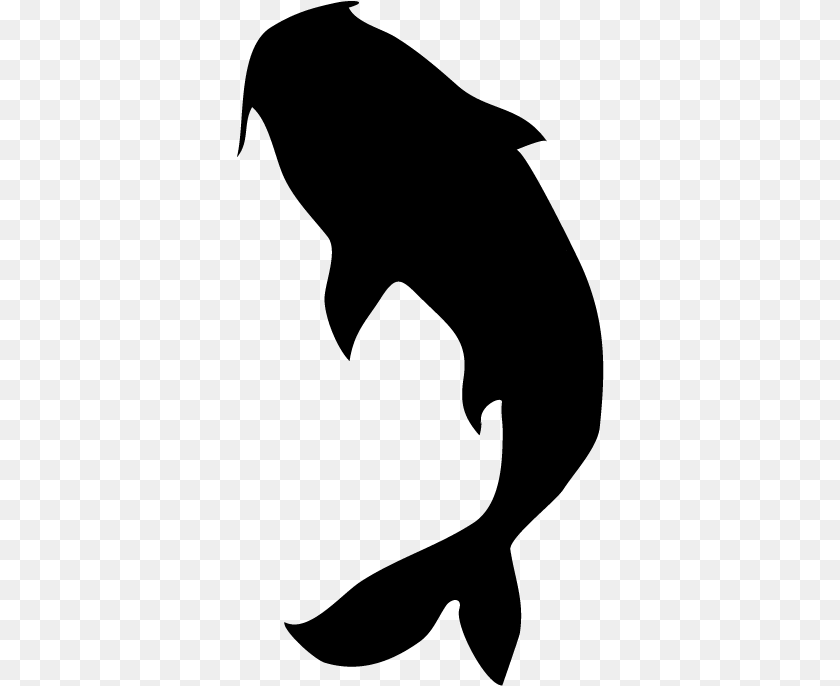 Koi Icon Common Bottlenose Dolphin, Gray PNG