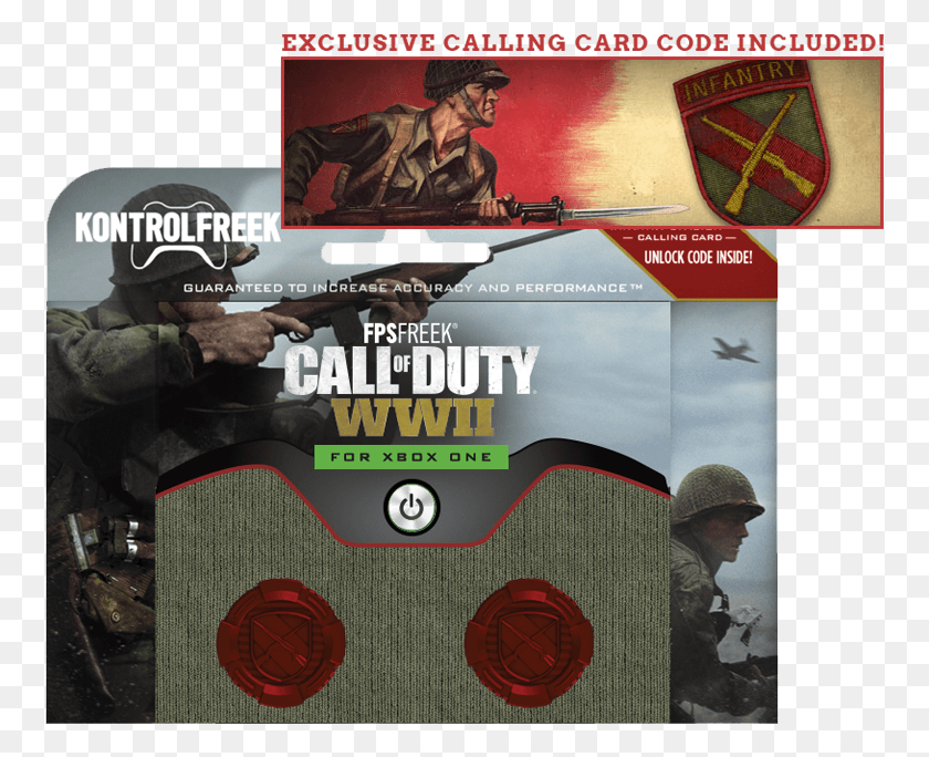 759x624 Kontrolfreek Fps Freek Call Of Duty Cod Ww2 Kontrol Freek, Person, Human, Gun HD PNG Download