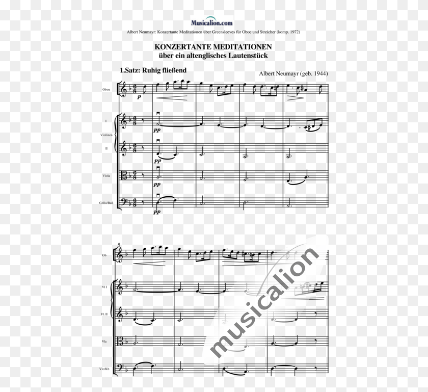 450x709 Konzertante Meditationen For Oboe And String Orchestra Sheet Music, Sea, Outdoors, Water HD PNG Download