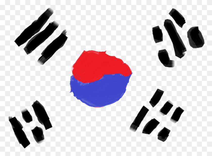 804x575 Флаг Кореи Фото Флаг Южной Кореи, Роза, Цветок, Растение Hd Png Скачать