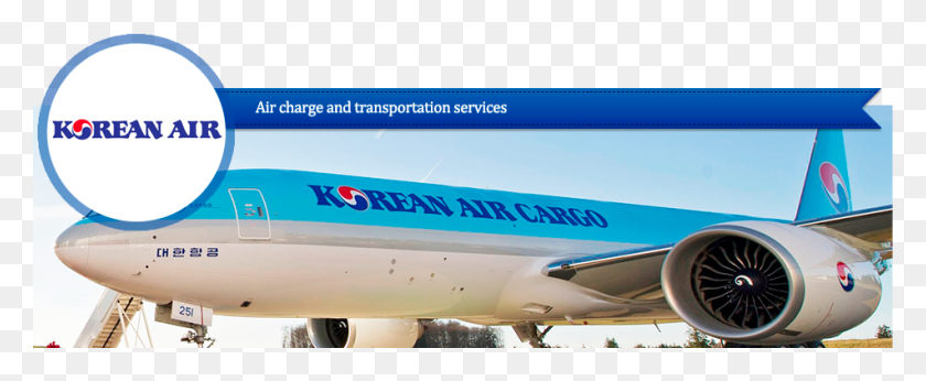 951x349 Korean Air Is The Largest Asian Airline In The Americas Wide Body Aircraft, Airplane, Vehicle, Transportation HD PNG Download