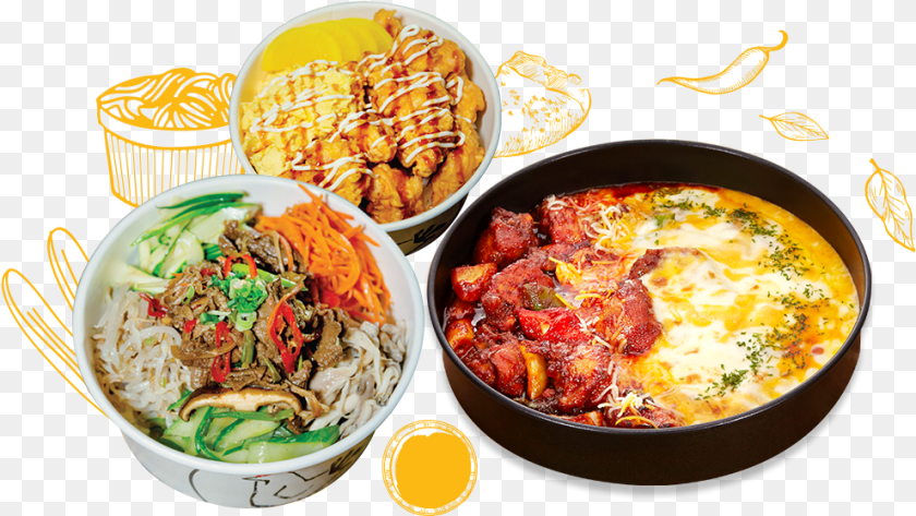 990x558 Korean Food, Meal, Dish, Noodle, Food Presentation Clipart PNG