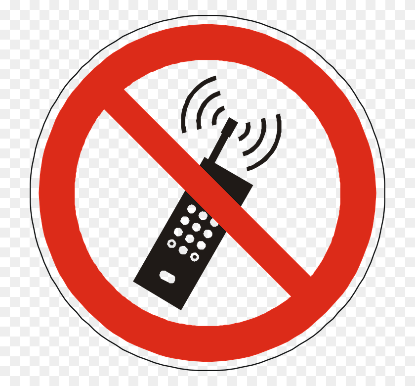 720x720 Descargar Png Kostenlose Vektorgrafik Handys Mobil Verboten No Mobile Traffic Sign, Símbolo, Signo, Triángulo Hd Png