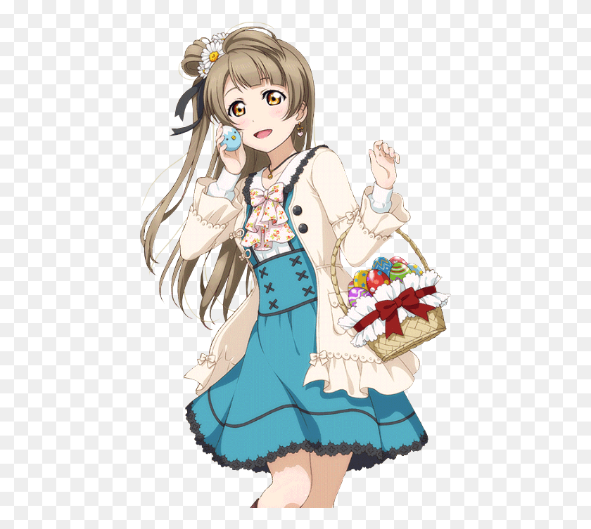 443x693 Kotori Minami Request Event Card Easter Version Unidolised Love Live Happy Easter, Comics, Book, Manga HD PNG Download