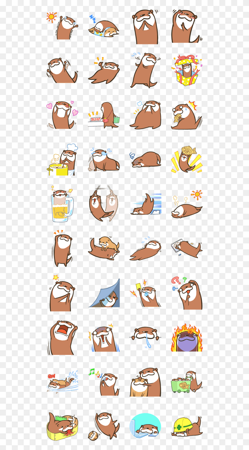 530x1456 Kotsumetti Of Small Clawed Otter Telegram Sticker Otter, Face, Crowd, Wristwatch HD PNG Download