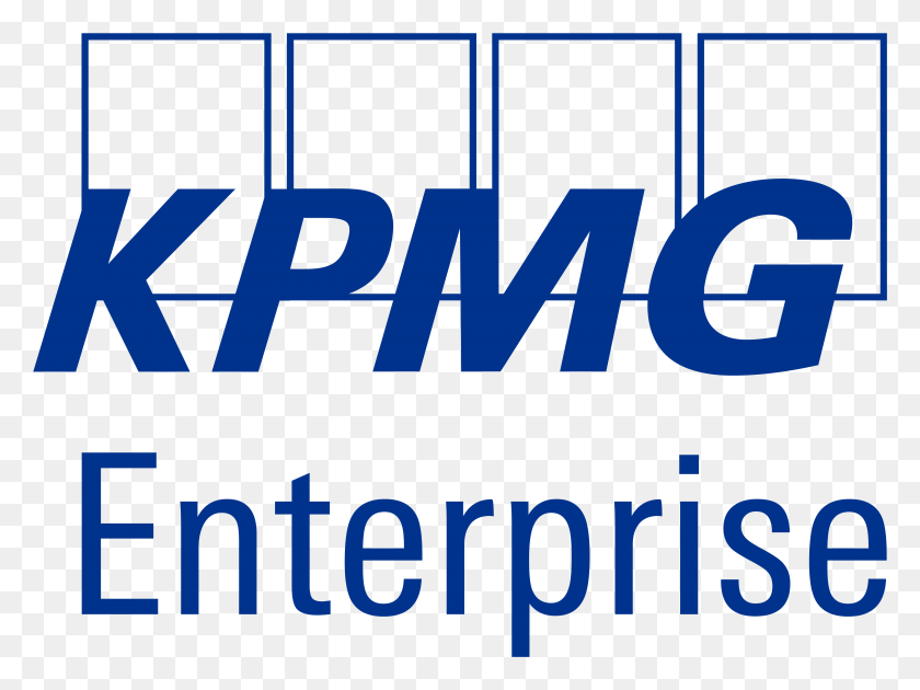 4108x3007 Descargar Png Kpmg Enterprise Blue Rgb 9252 Logotipo De Kpmg Cortando A Través De La Complejidad, Texto, Palabra, Alfabeto Hd Png