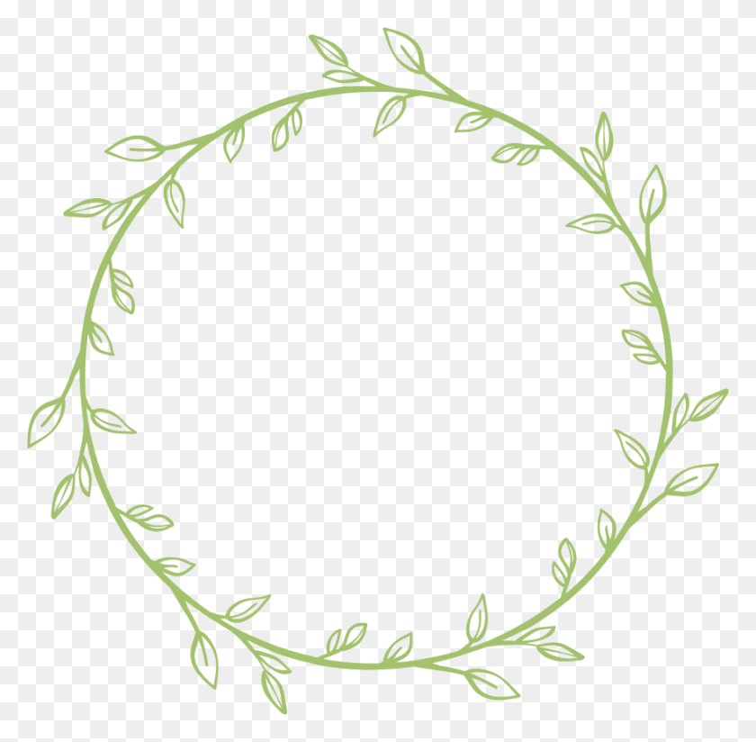 877x860 Kpop Kpopedits Kawaii Circle Circlesticker Зеленый Венок, Растение, Графика Hd Png Скачать