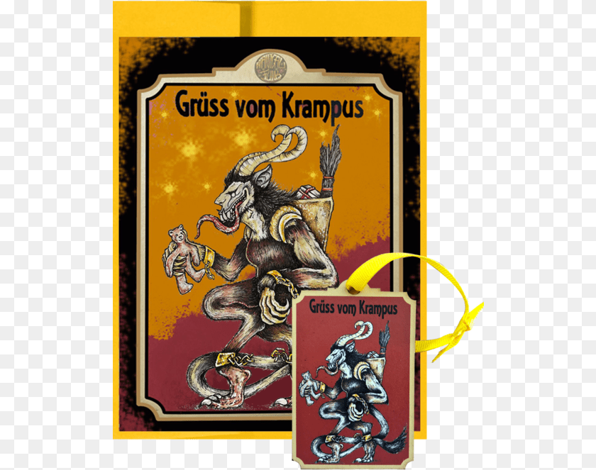 Krampus Post Card Amp Ornament Cartoon, Book, Publication, Comics, Advertisement Transparent PNG