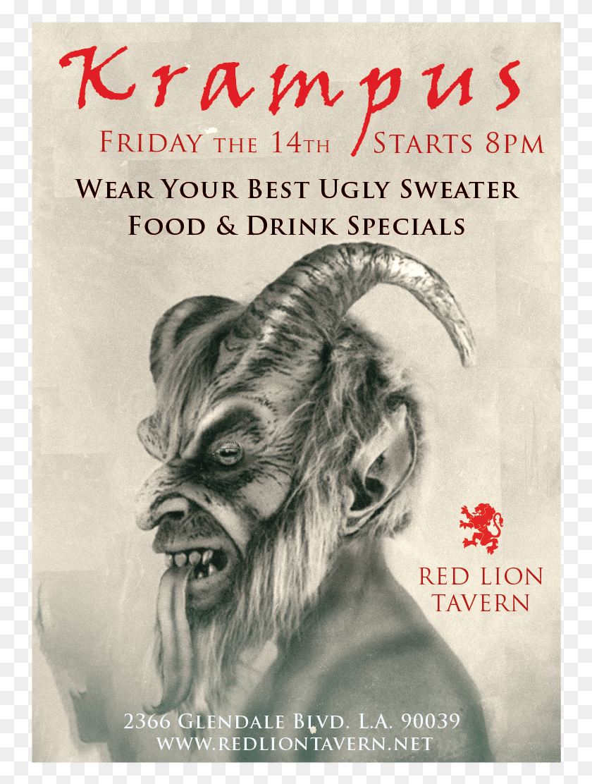 752x1052 Krampusknacht At The Red Lion Tavern Acx Pacific, Poster, Advertisement, Person HD PNG Download