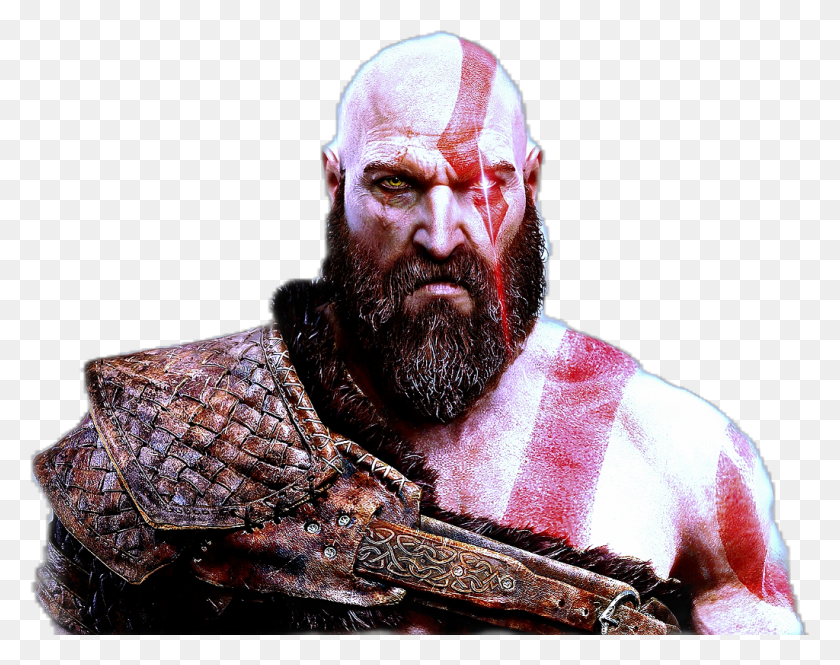 Kratos Sticker New Kratos God Of War, Face, Person, Human HD PNG Download