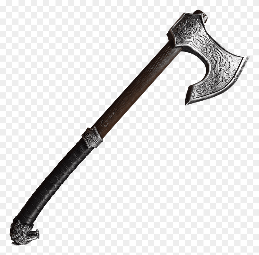 851x838 Krieger Larp Axe Old Norse Stories Speak Of Vikings Larp Axe, Tool, Hammer, Electronics HD PNG Download