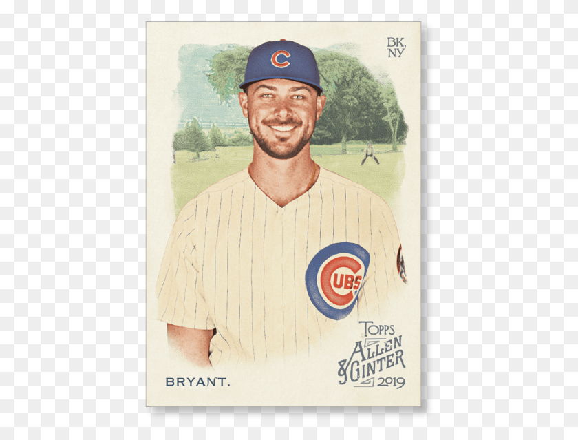 420x579 Kris Bryant 2019 Topps Allen Amp Ginter Oversized Base Vintage Base Ball, Person, Human, Clothing HD PNG Download