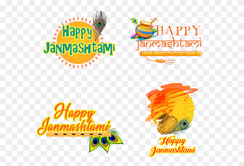 592x513 Krishna Janmashtami Free Image Namaste, Text, Bazaar, Market HD PNG Download