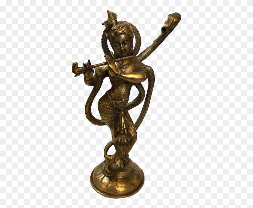 365x631 Krishna With Nag Bronze, Figurine, Sculpture HD PNG Download