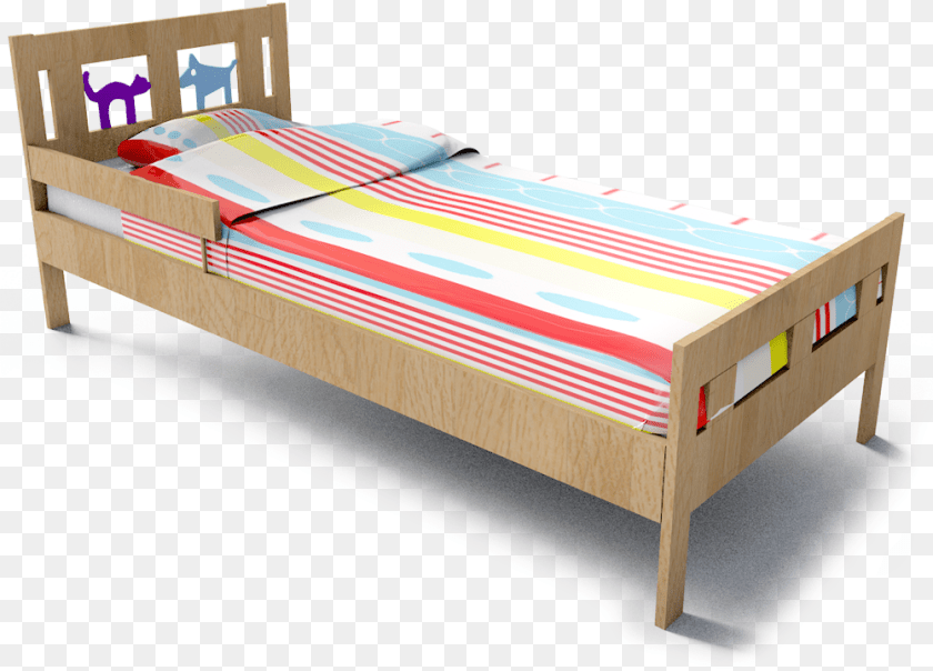 Kritter Bed Frame And Guard Rail3d Viewclass Mw Toddler Bed, Crib, Furniture, Infant Bed Transparent PNG