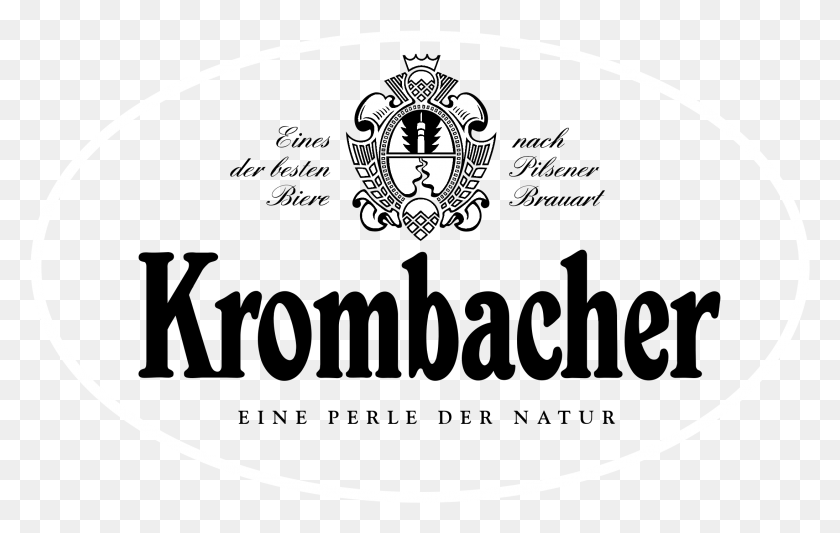 2191x1329 Descargar Png Krombacher Logo Blanco Y Negro Krombacher Brauerei, Armadura, Símbolo, Marca Registrada Hd Png