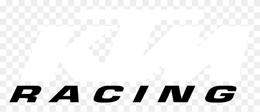 1997x773 Логотип Ktm Racing Черно-Белая Графика, Текст, Алфавит, Символ Hd Png Скачать