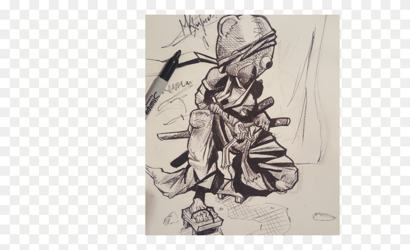 1173x680 Kuma Afro Samurai By Sketch, Person, Human HD PNG Download