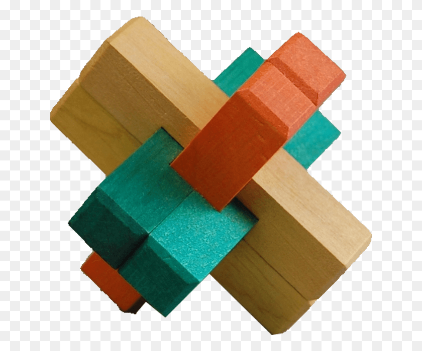 640x640 Kumiki Puzzle 6 Piece Lumber, Wood, Paper HD PNG Download