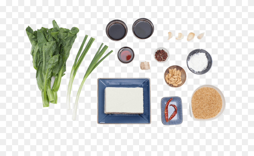674x456 Kung Pao Tofu With Chinese Broccoli Amp Brown Rice Chard, Plant, Food, Vegetable HD PNG Download