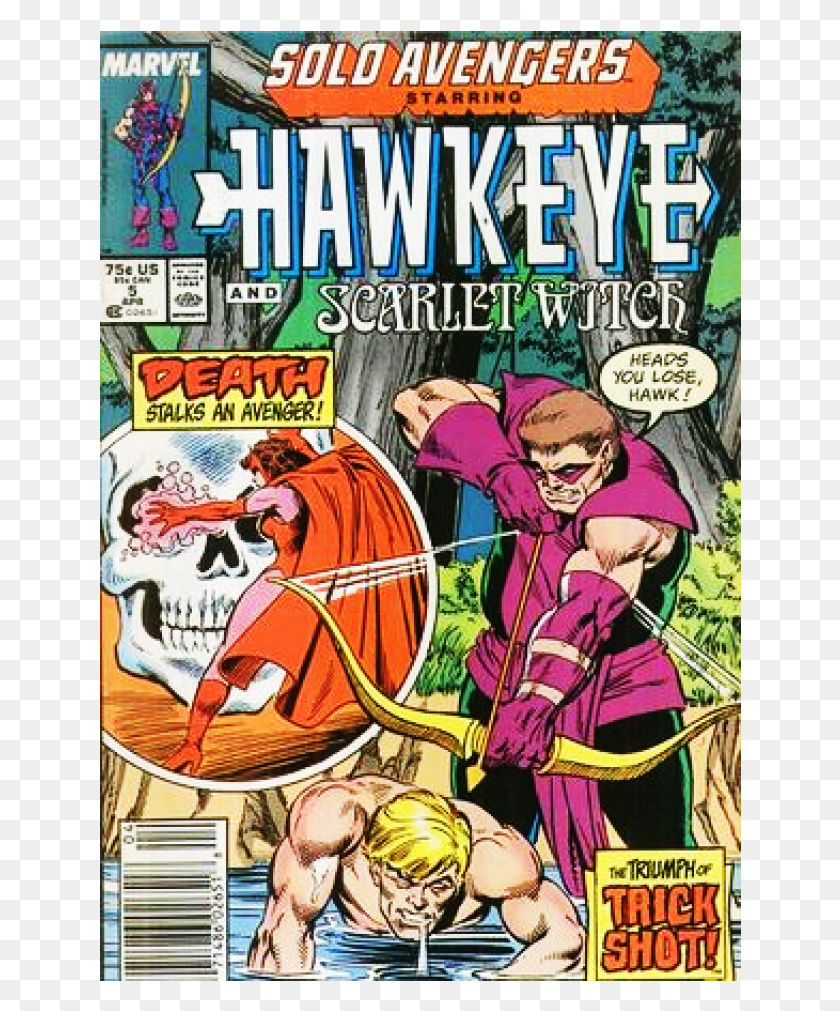 642x951 Descargar Png Kupete Comics 1988 04 Solo Avengers Hawkeye Solo Avengers Comic, Libro, Persona, Humano Hd Png