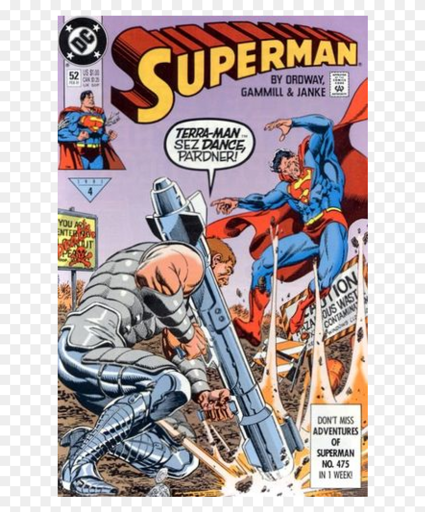 614x951 Kupete Comics 1991 02 Superman Superman Terra Man, Person, Human, Book HD PNG Download