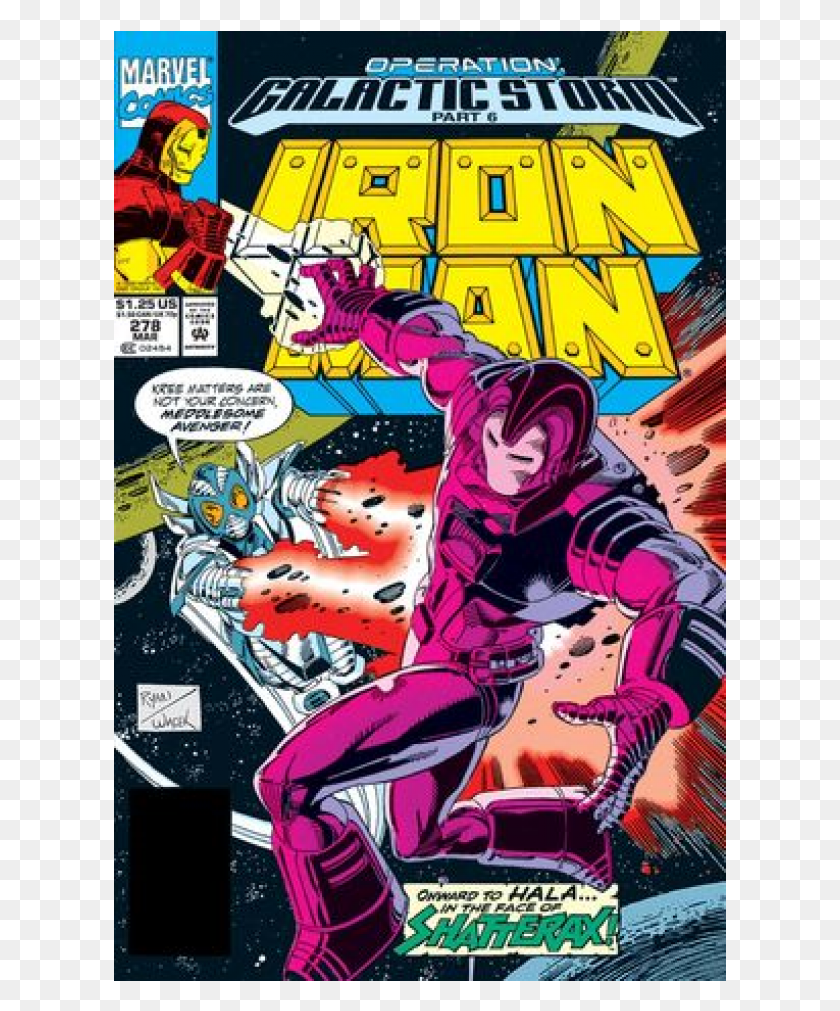 613x951 Descargar Png Kupete Comics 1992 03 Iron Man Iron Man Tormenta Galáctica, Libro, Folleto, Póster Hd Png