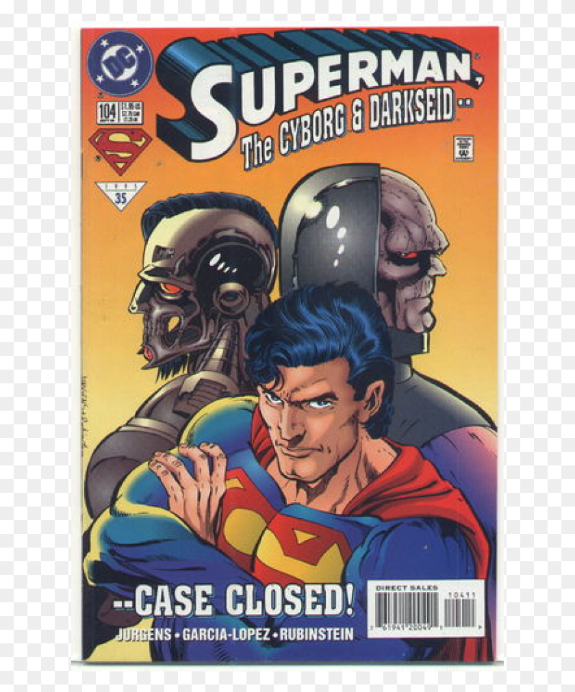 633x951 Kupete Comics 1995 09 Superman Superman Cyborg Darkseid, Person, Human, Book HD PNG Download