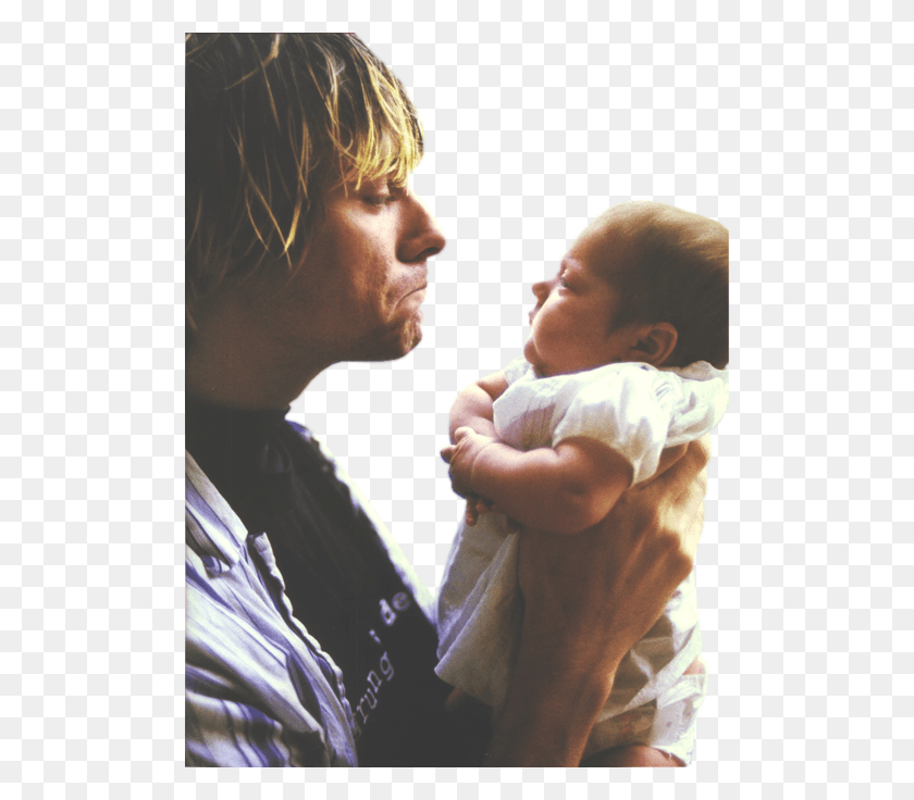 500x676 Kurt Cobain And Baby, Person, Human, Newborn HD PNG Download