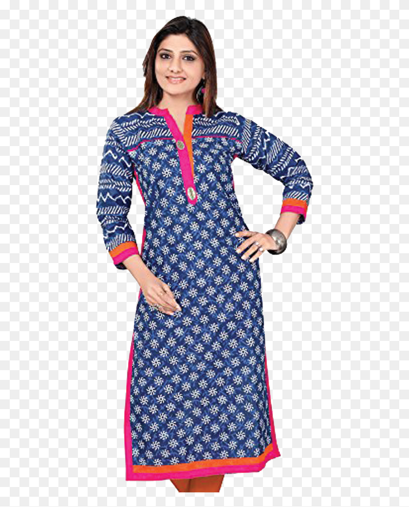 449x981 Kurti Long Kurti Full Seleeves Kurti High Neck Latest Indian Long Tops, Clothing, Apparel, Sleeve HD PNG Download