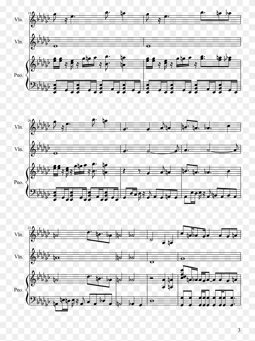 749x1063 Kuusou Mesorogiwi Sheet Music Composed By Yousei Teikoku Mirai Nikki Partitura Violin, Gray, World Of Warcraft HD PNG Download