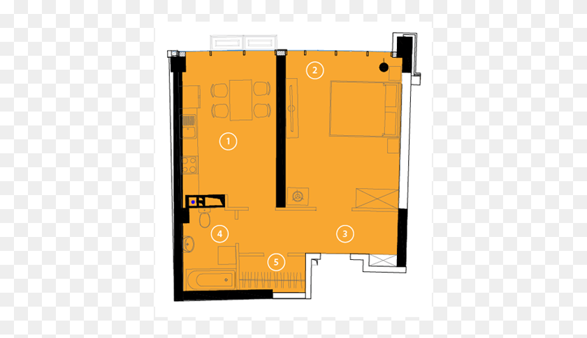397x425 Kvartira 4 Tip Floor Plan, Floor Plan, Diagram, Plot HD PNG Download