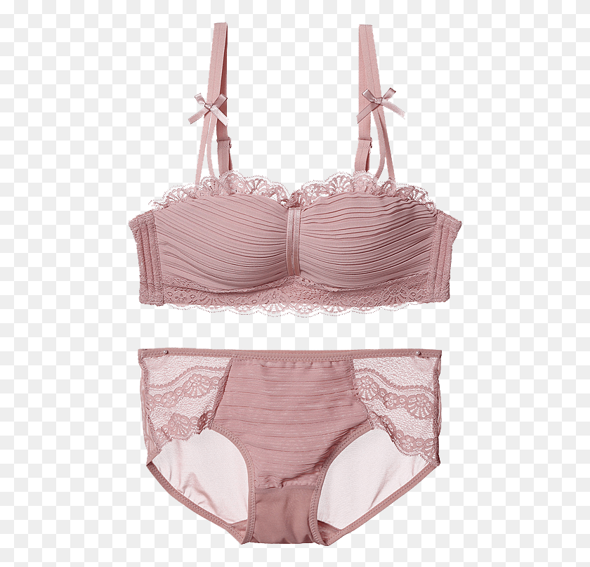477x747 Kvoz Kwozi No Steel Ring Bra Gathered Small Chest One Piece Lingerie Top, Clothing, Apparel, Underwear HD PNG Download