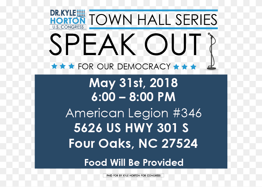618x541 Kyle Horton Speak Out For Our Democracy Town Hall Series, Poster, Advertisement, Flyer HD PNG Download