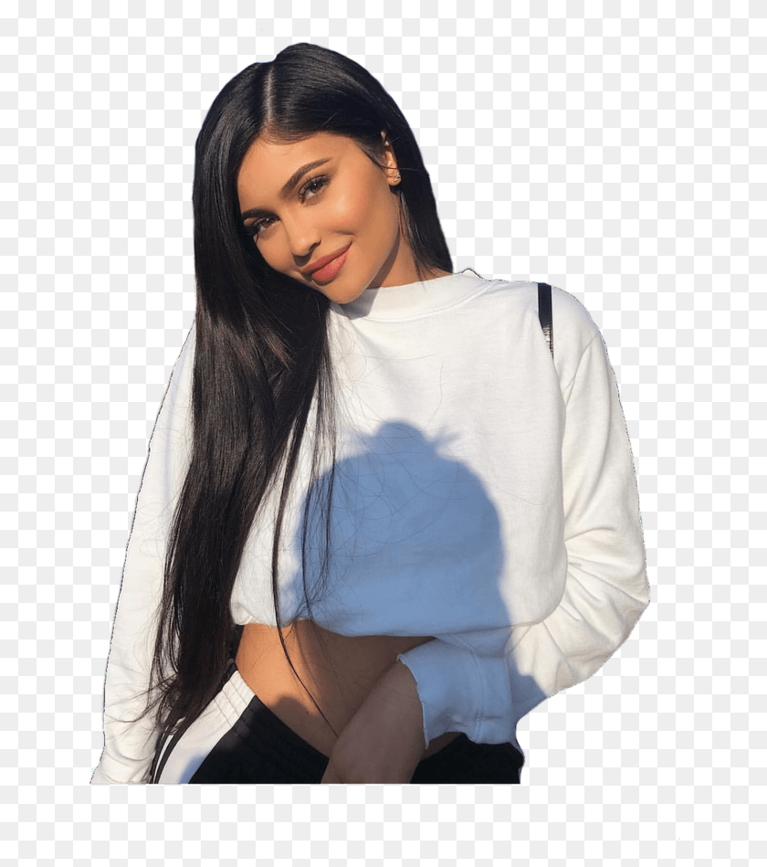 650x889 Kylie Jenner Straight Hair, Sleeve, Clothing, Apparel HD PNG Download