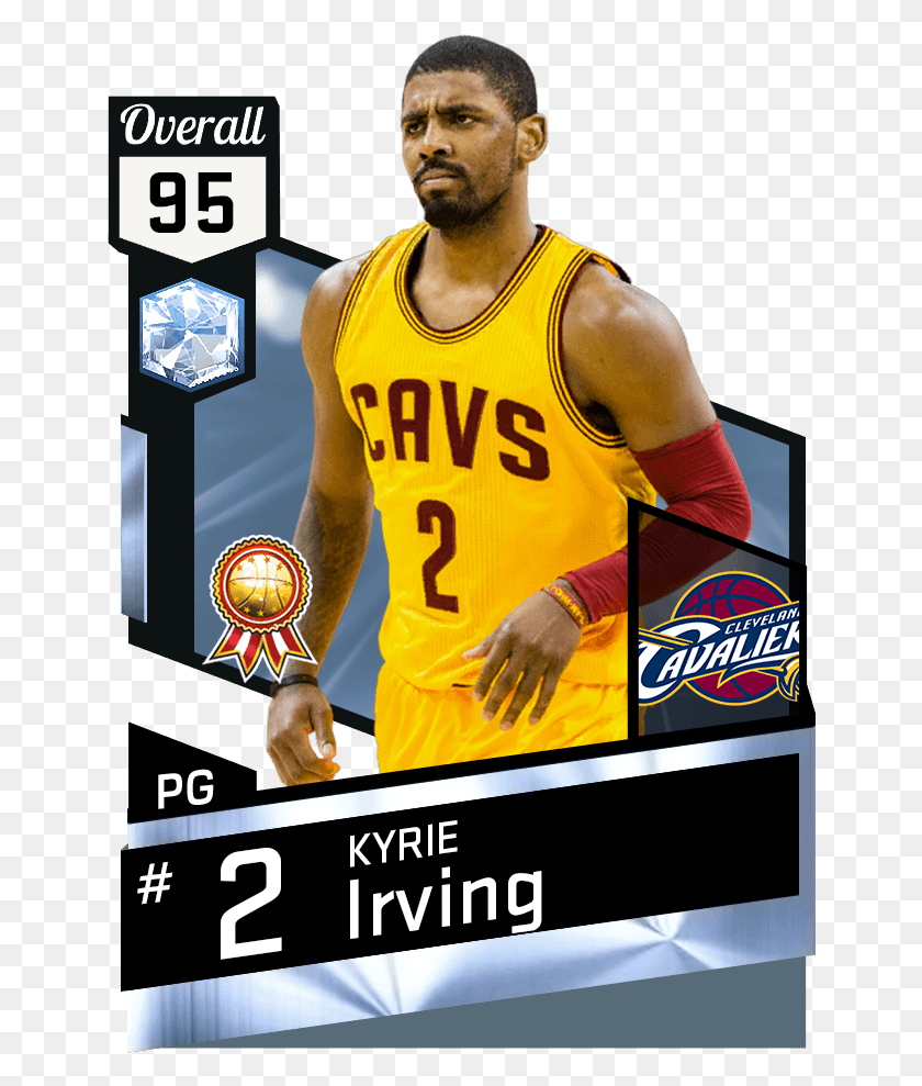 646x929 Kyrie Irving Devin Booker 2k Card, Person, Human, Advertisement HD PNG Download