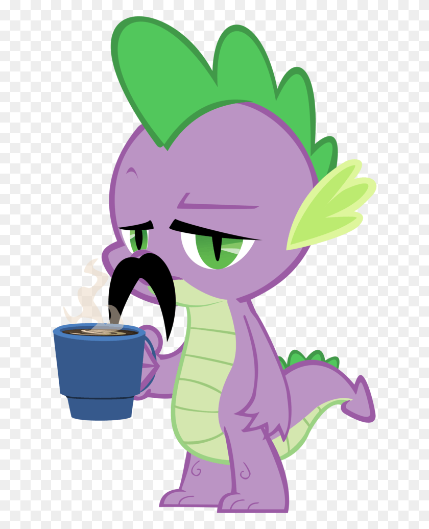 637x976 Kyute Kitsune Coffee Facial Hair Moustache Safe My Little Pony Character Spike, Graphics, Cup HD PNG Download