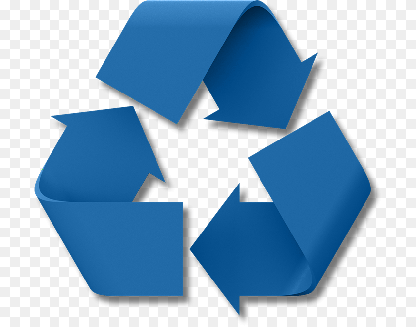 L Blue Recycle No Background, Recycling Symbol, Symbol Transparent PNG